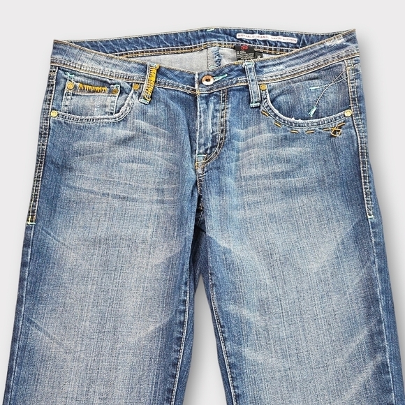 Vintage Y2k Buffalo David Bitton Embroidered Bootcut Scandal Jeans - Picture 4 of 14